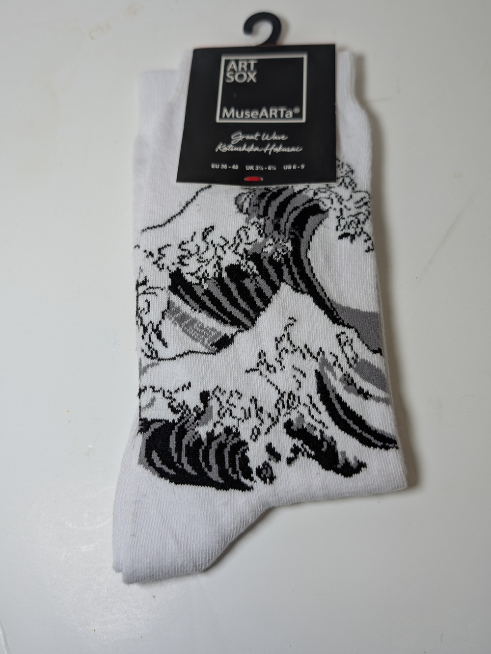 MuseARTa Art Sox "The Great Wave off Kanagawa" Hokusai Crew Socks
